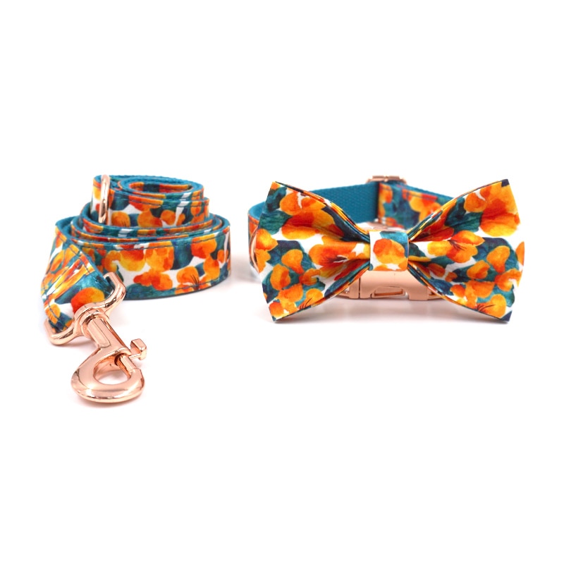 Fall Bows Collar Leash