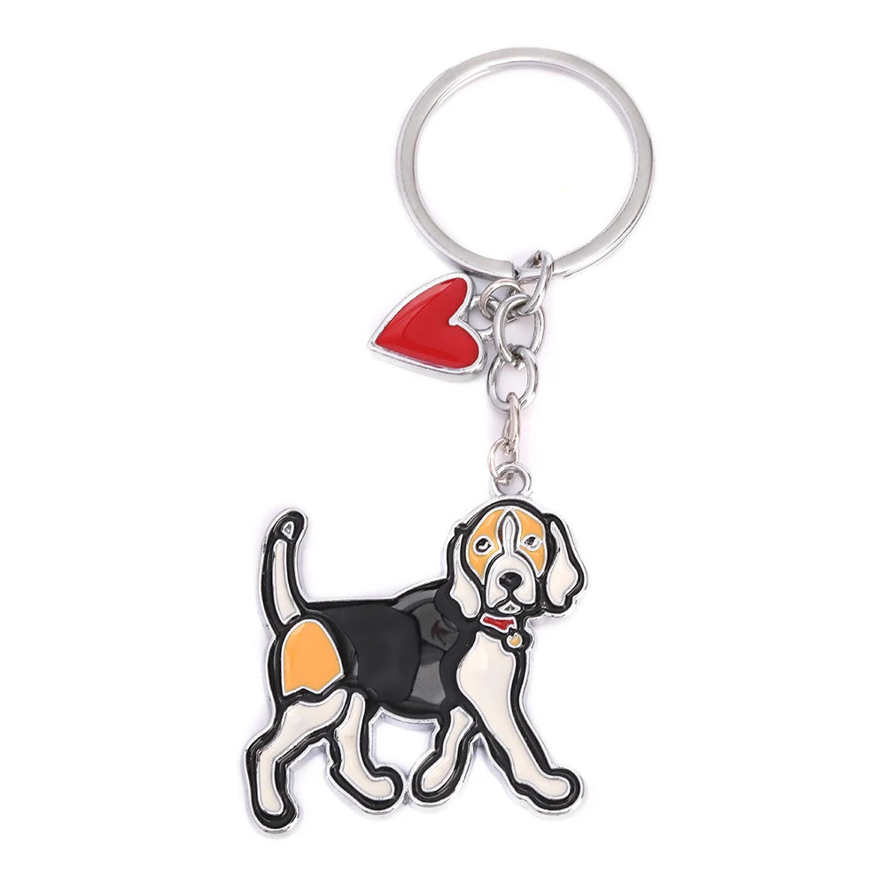 Beagle Metal Keychain