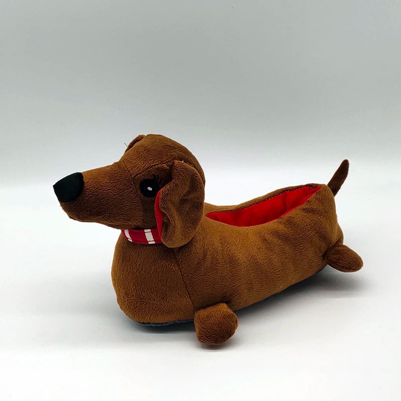 Dachshund Shaped Slippers