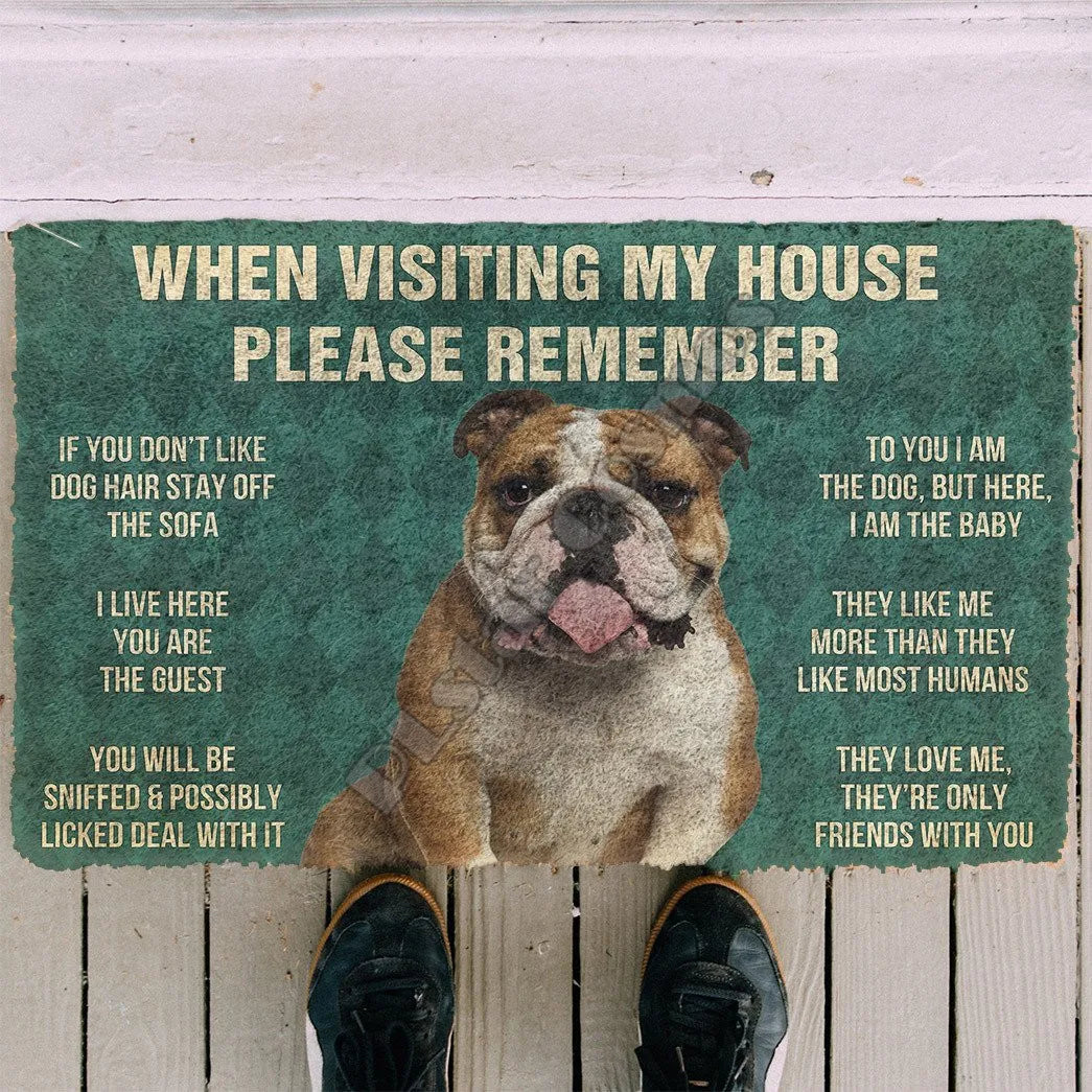 Bulldog House Rules Doormat