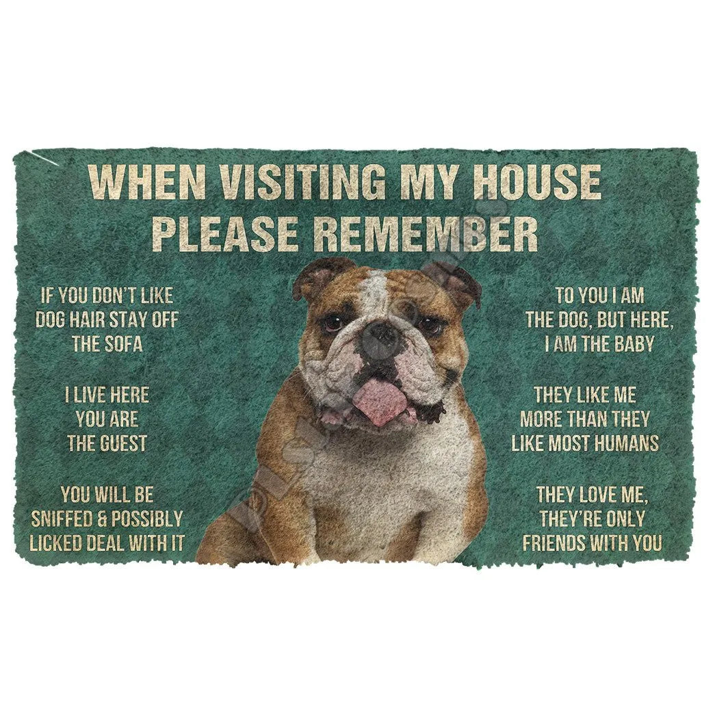 Bulldog House Rules Doormat