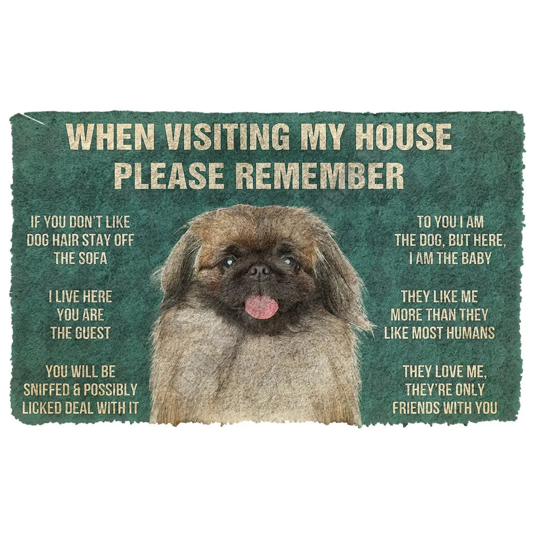 Pekingese House Rules Doormat