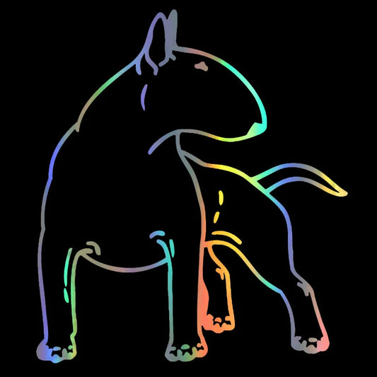 Multicolor Bull Terrier Car Sticker