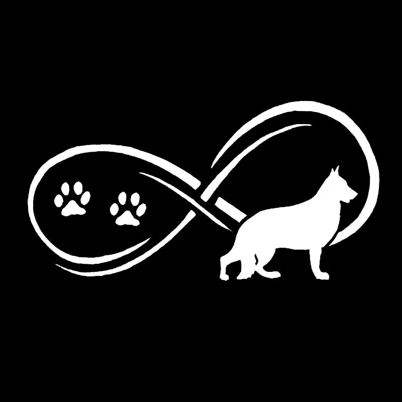 German Shepherd Infinity Car Sticker