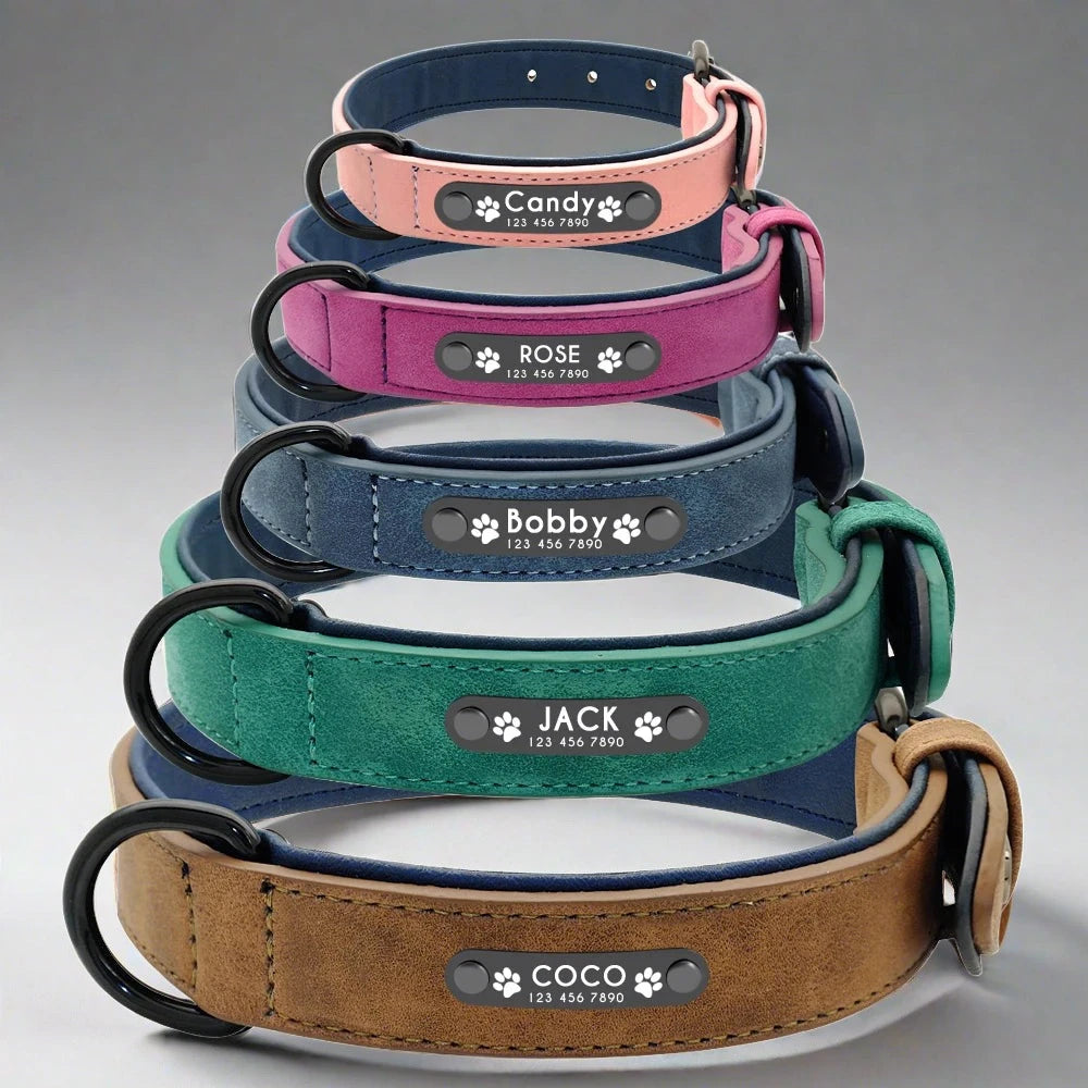 Personalized Leather Dog Collars