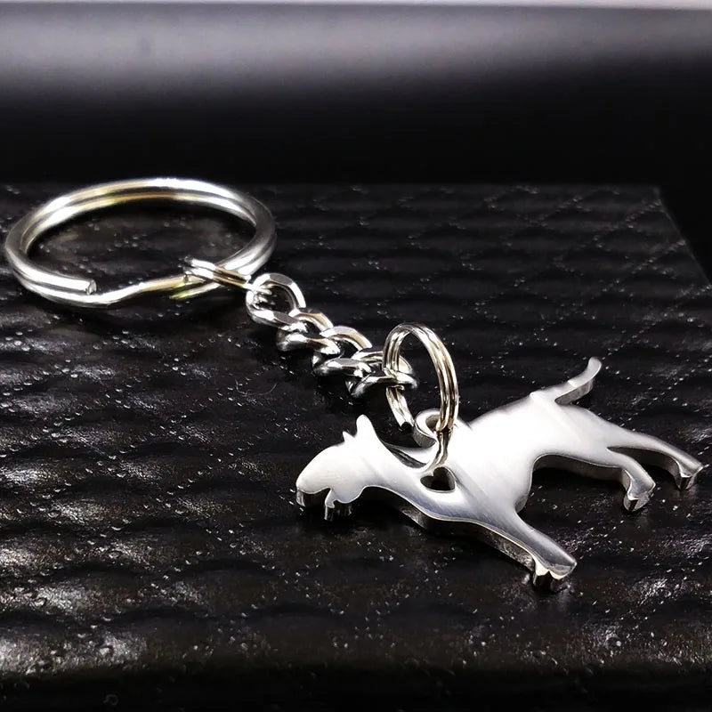 Bull Terrier Lover Keyring