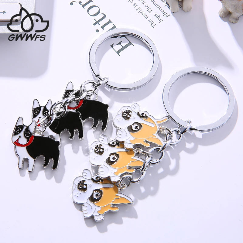 Boston Terrier Pendant Keyring