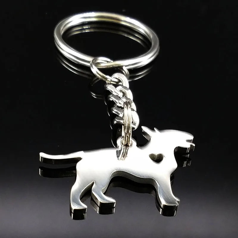 Bull Terrier Lover Keyring