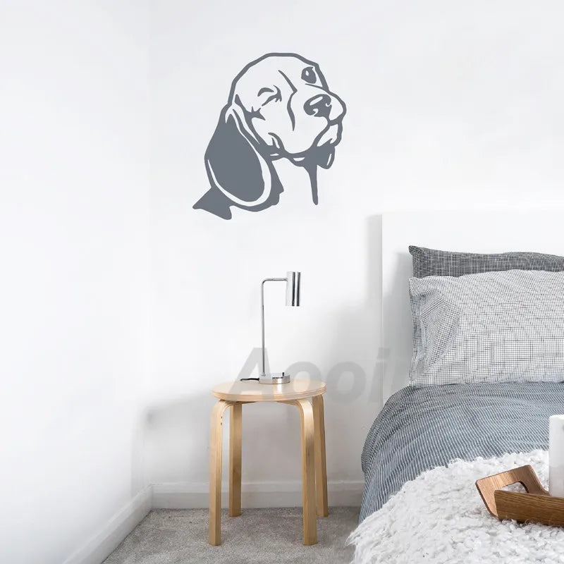 Beagle Head Wall Decal