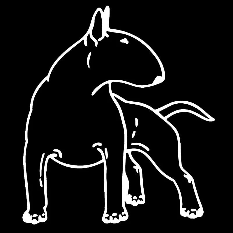 Multicolor Bull Terrier Car Sticker