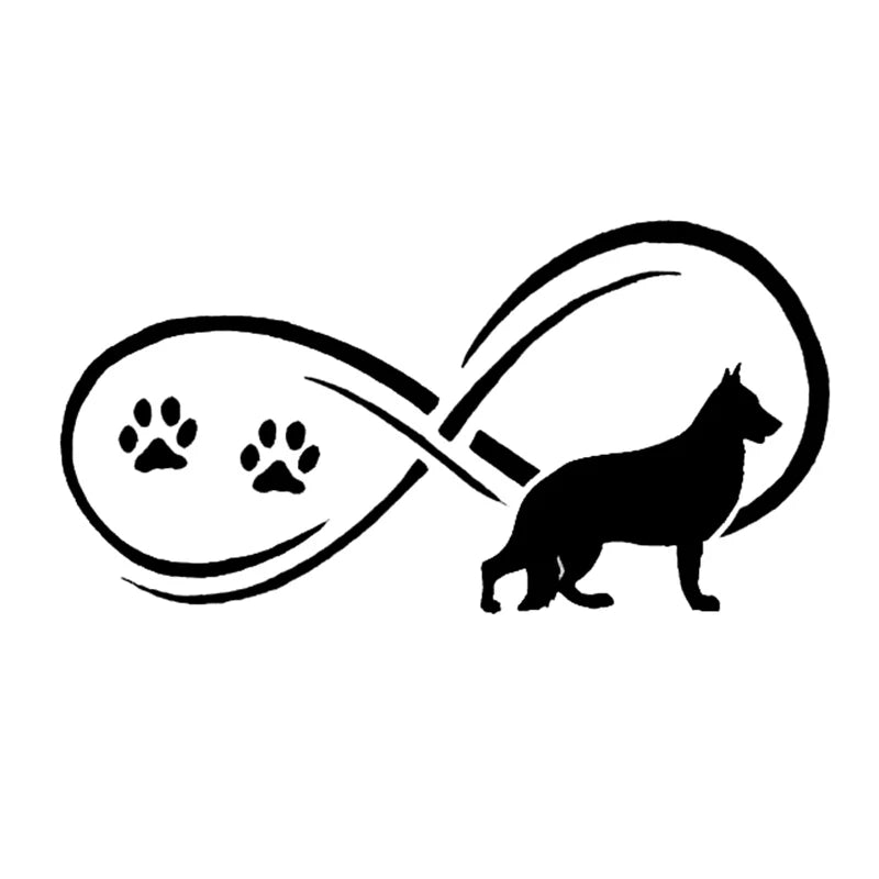 German Shepherd Infinity Car Sticker