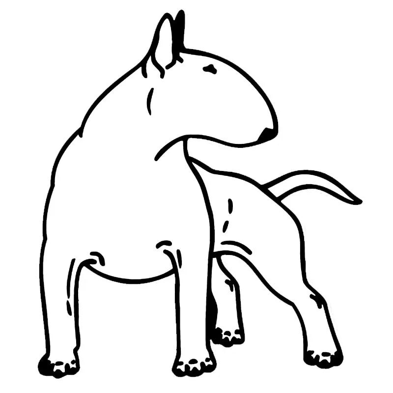 Multicolor Bull Terrier Car Sticker