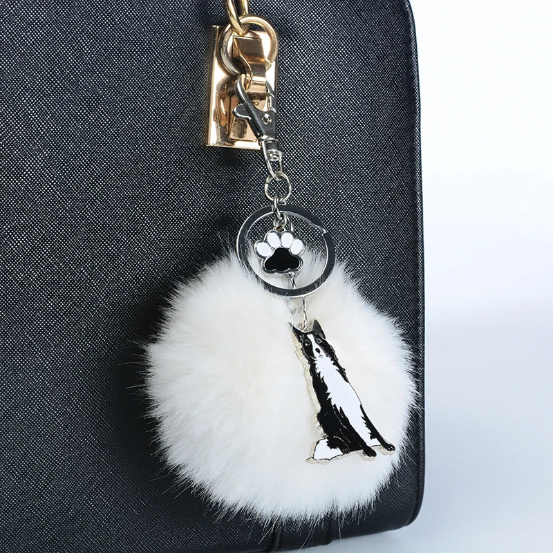 Border Collie Paw Key Chain