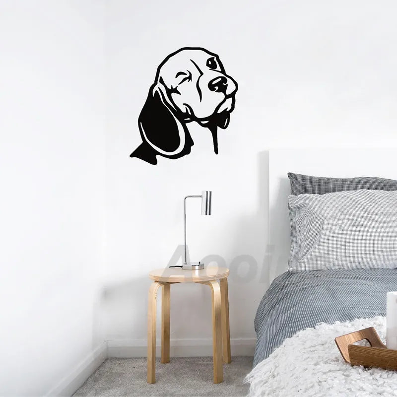 Beagle Head Wall Decal