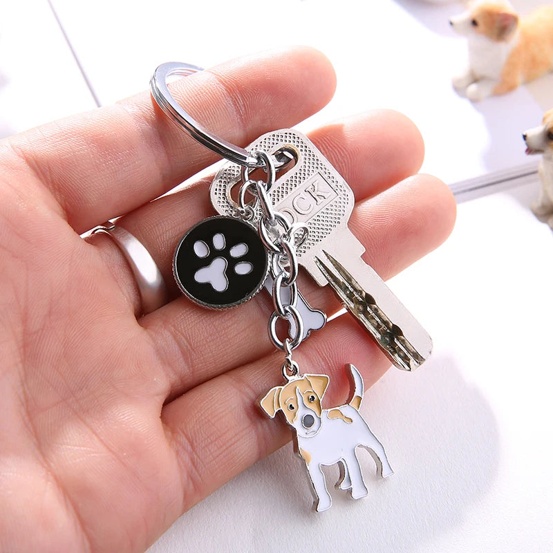 Jack Russell Pendant Keychain