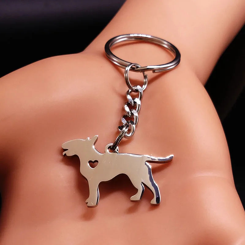 Bull Terrier Lover Keyring