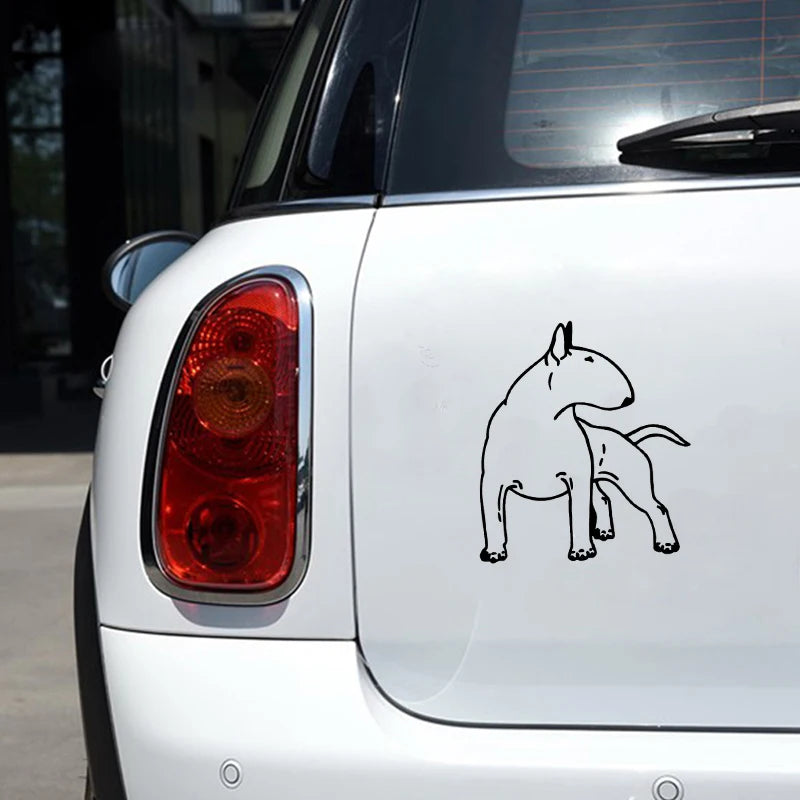 Multicolor Bull Terrier Car Sticker