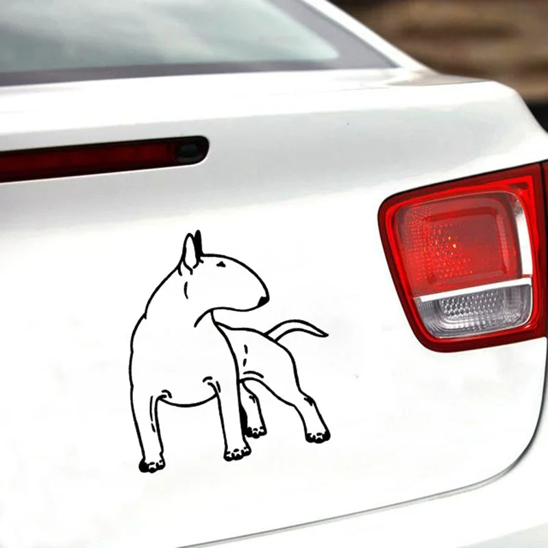 Multicolor Bull Terrier Car Sticker