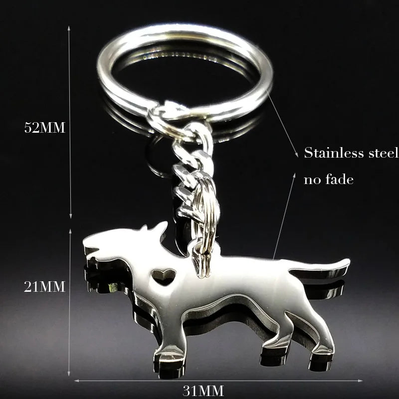 Bull Terrier Lover Keyring