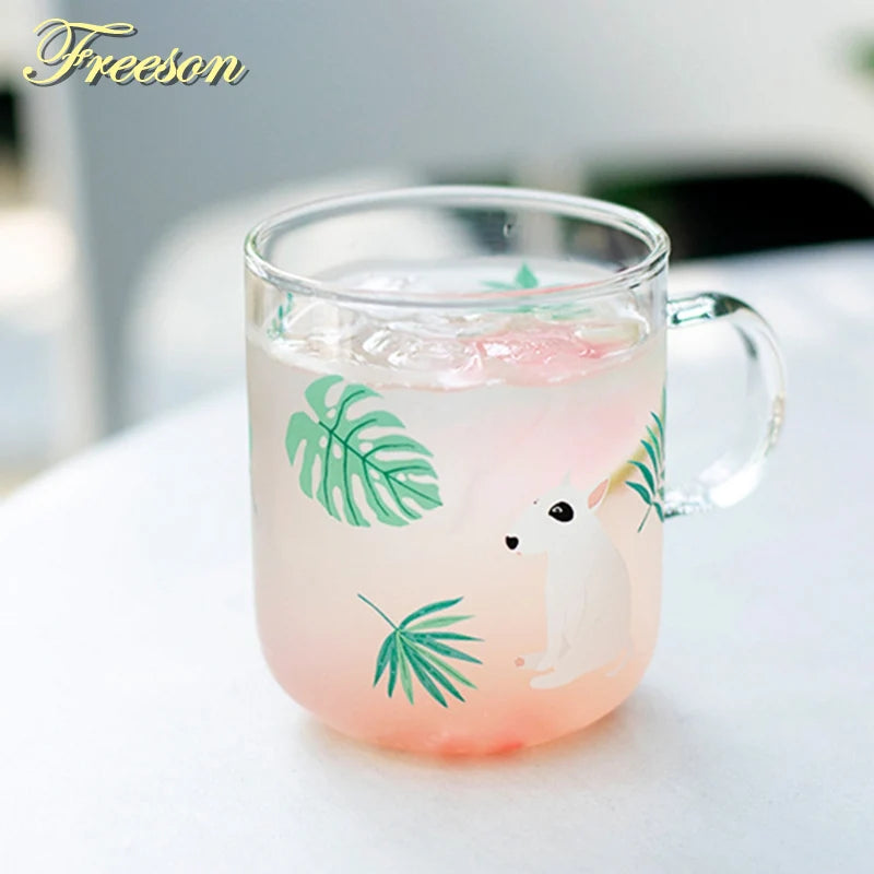 Cute Bull Terrier Coffee Glass