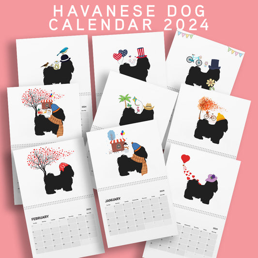 Havanese Wall Calendar 2024