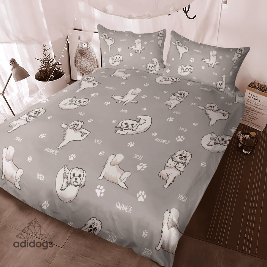 Havanese Yoga Bedding Set