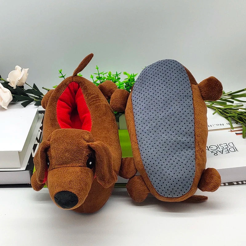 Dachshund Shaped Slippers