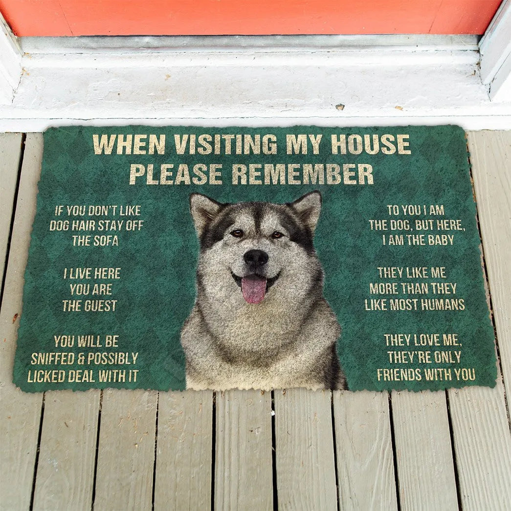 Husky's House Rules Doormat