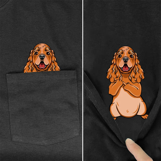 Funny Cocker Spaniel Pocket Tees