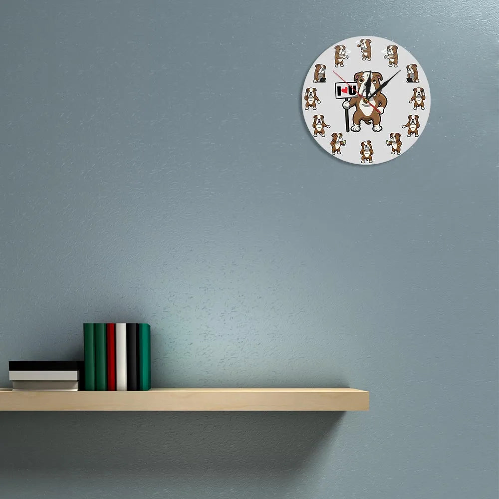 Bulldog Daily Life Wall Clock