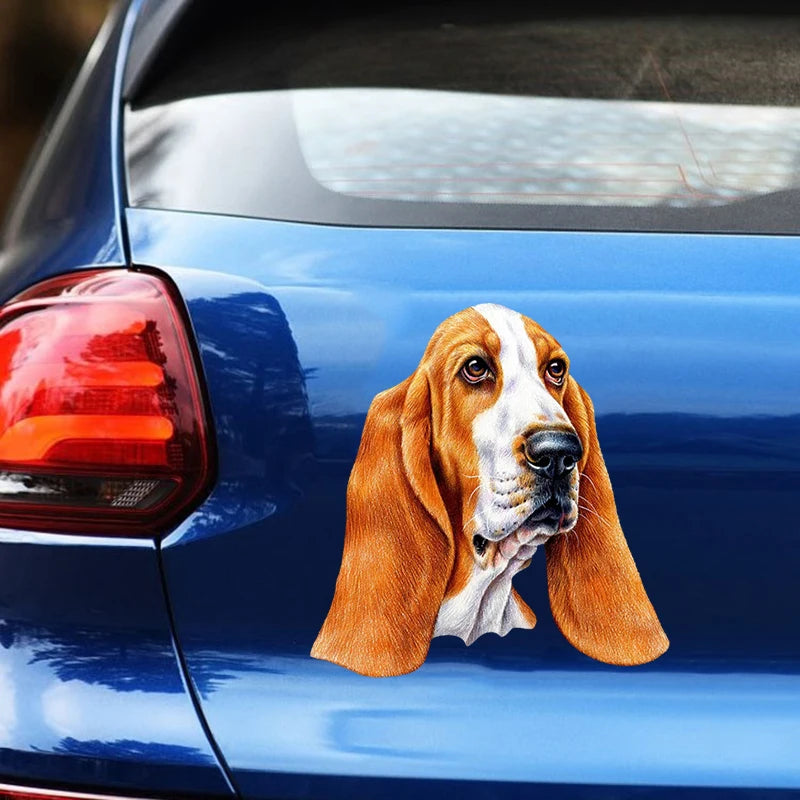 Basset Hound Waterproof  Car Sticker