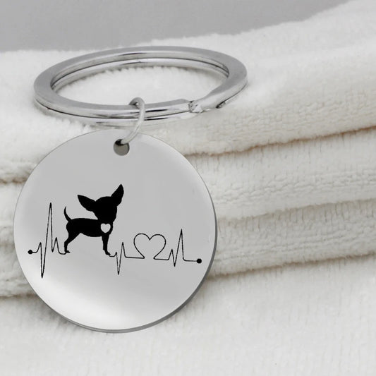 Chihuahua Heartbeat Keyring