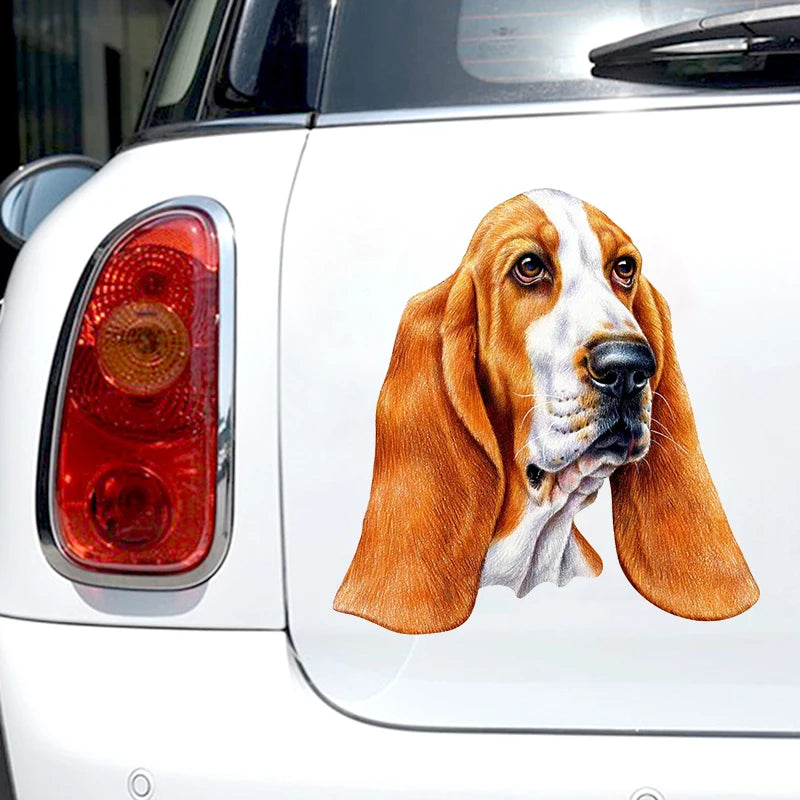 Basset Hound Waterproof  Car Sticker