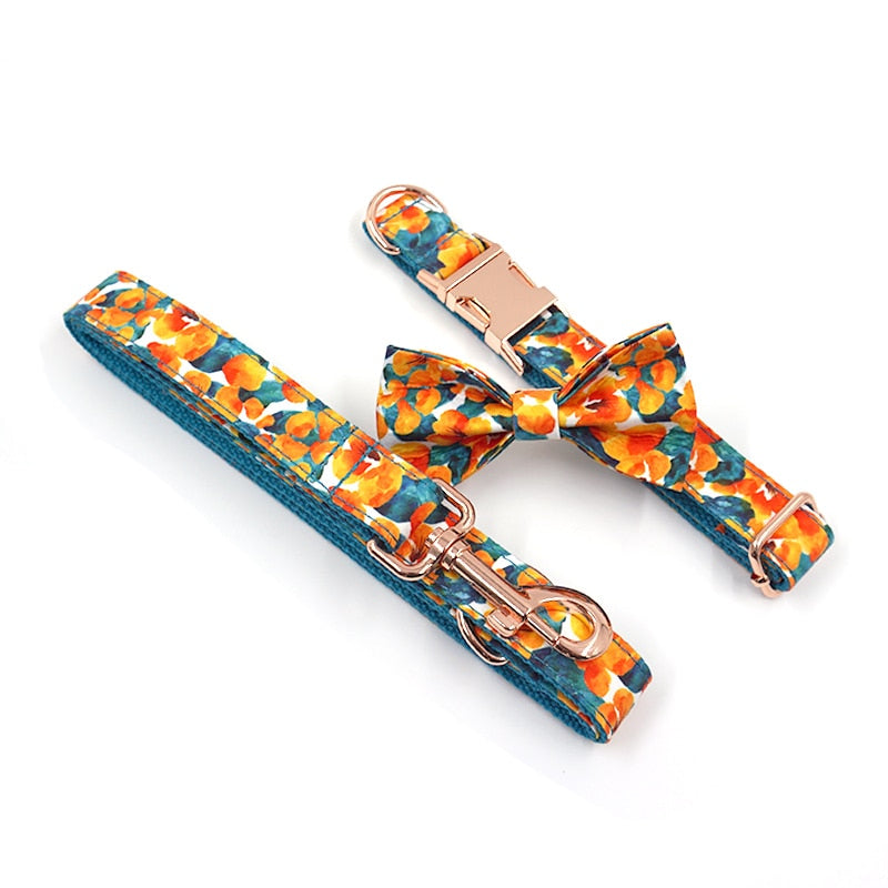 Fall Bows Collar Leash