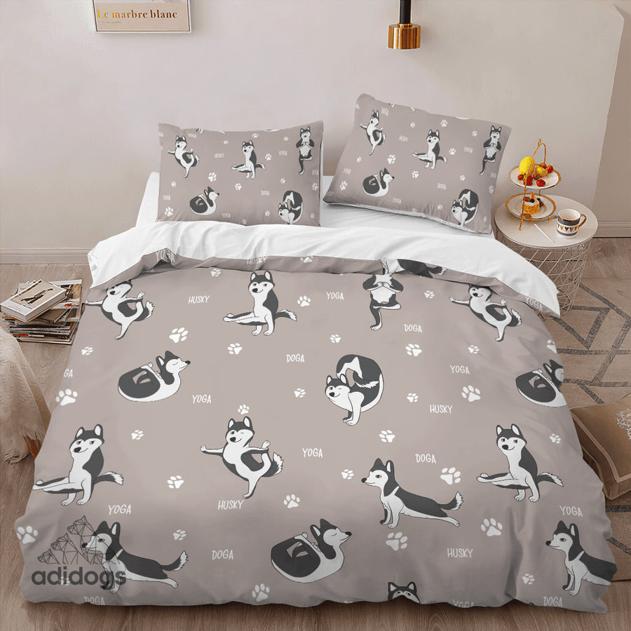 Husky Yoga Bedding Set