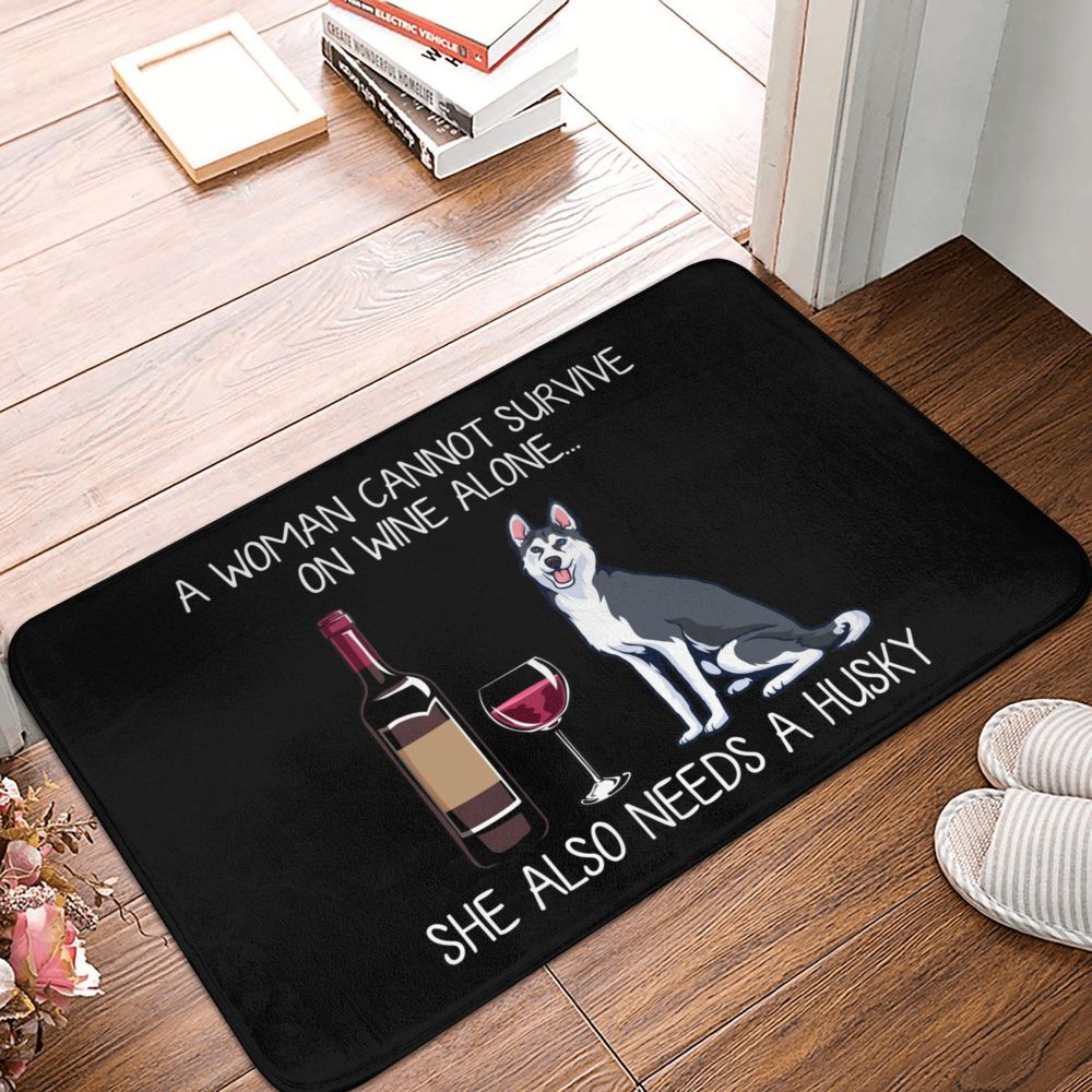 Husky & Wine Doormat