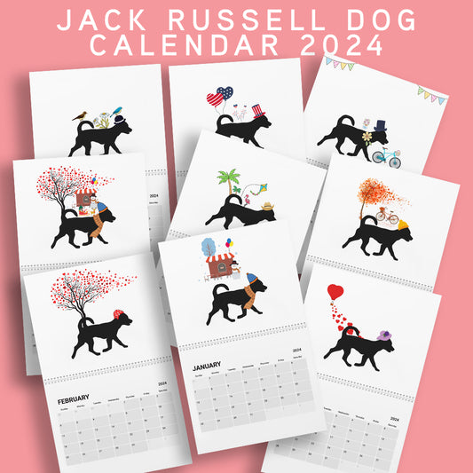 Jack Russell Wall Calendar 2024