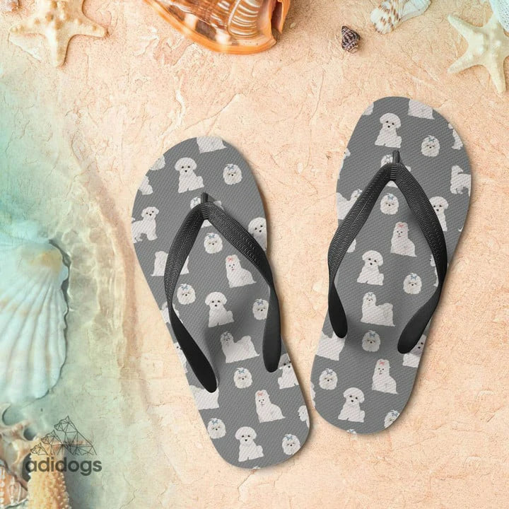 Maltese Lovers Flip Flops