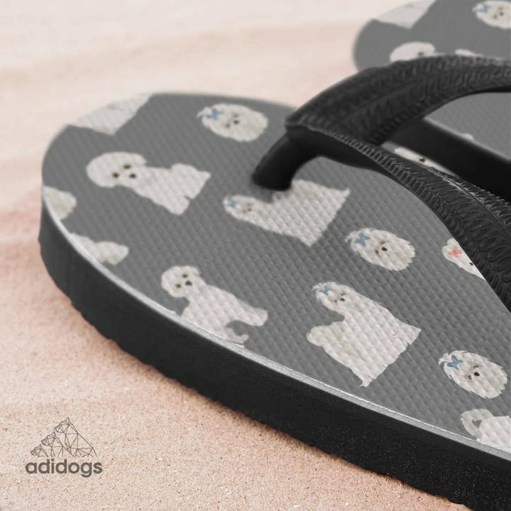 Maltese Lovers Flip Flops