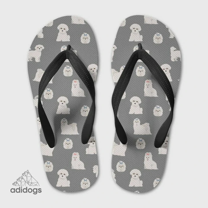 Maltese Lovers Flip Flops