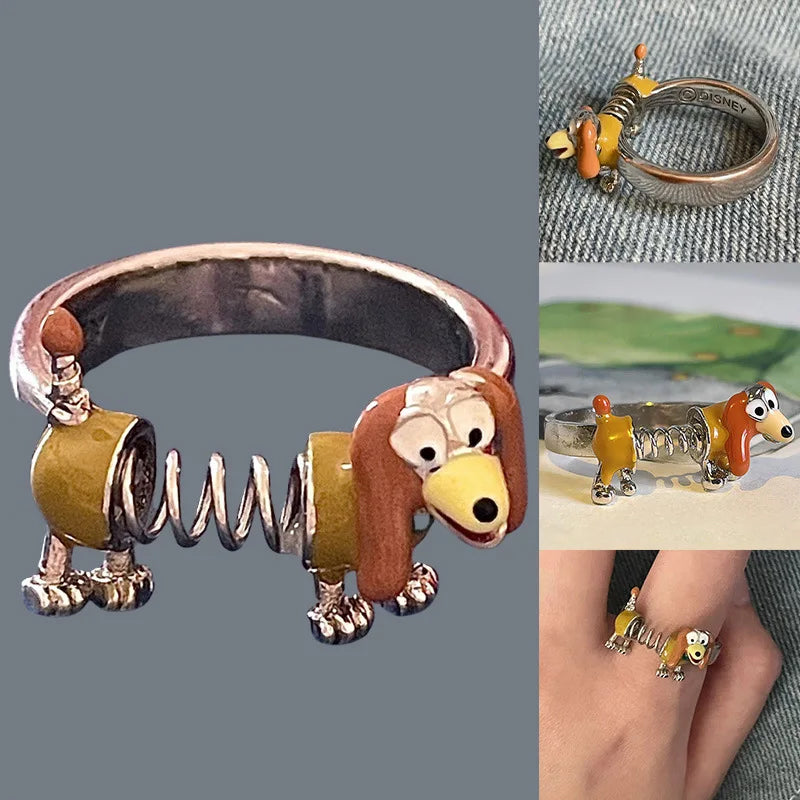 Adjustable Dachshund Metal Rings