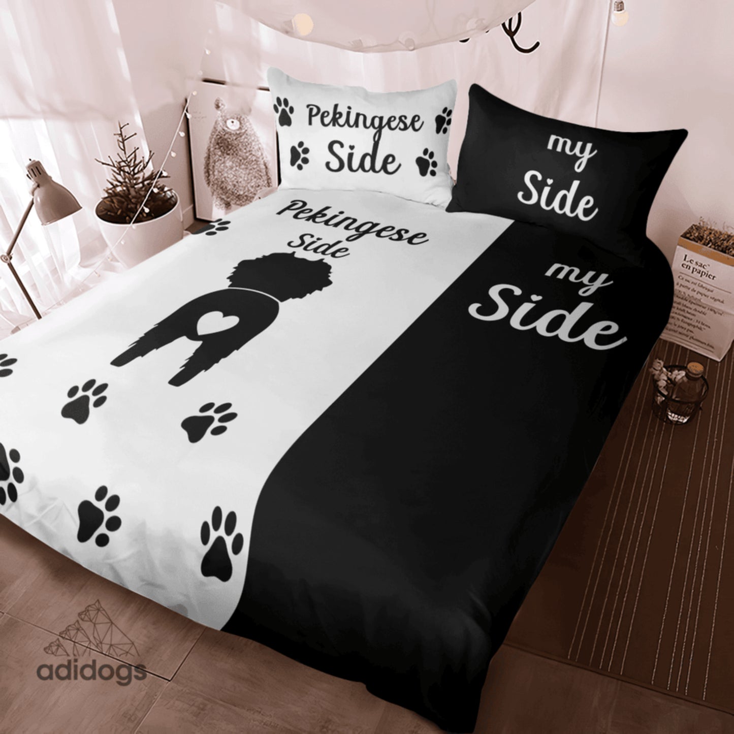 Pekingese Side Bedding Set