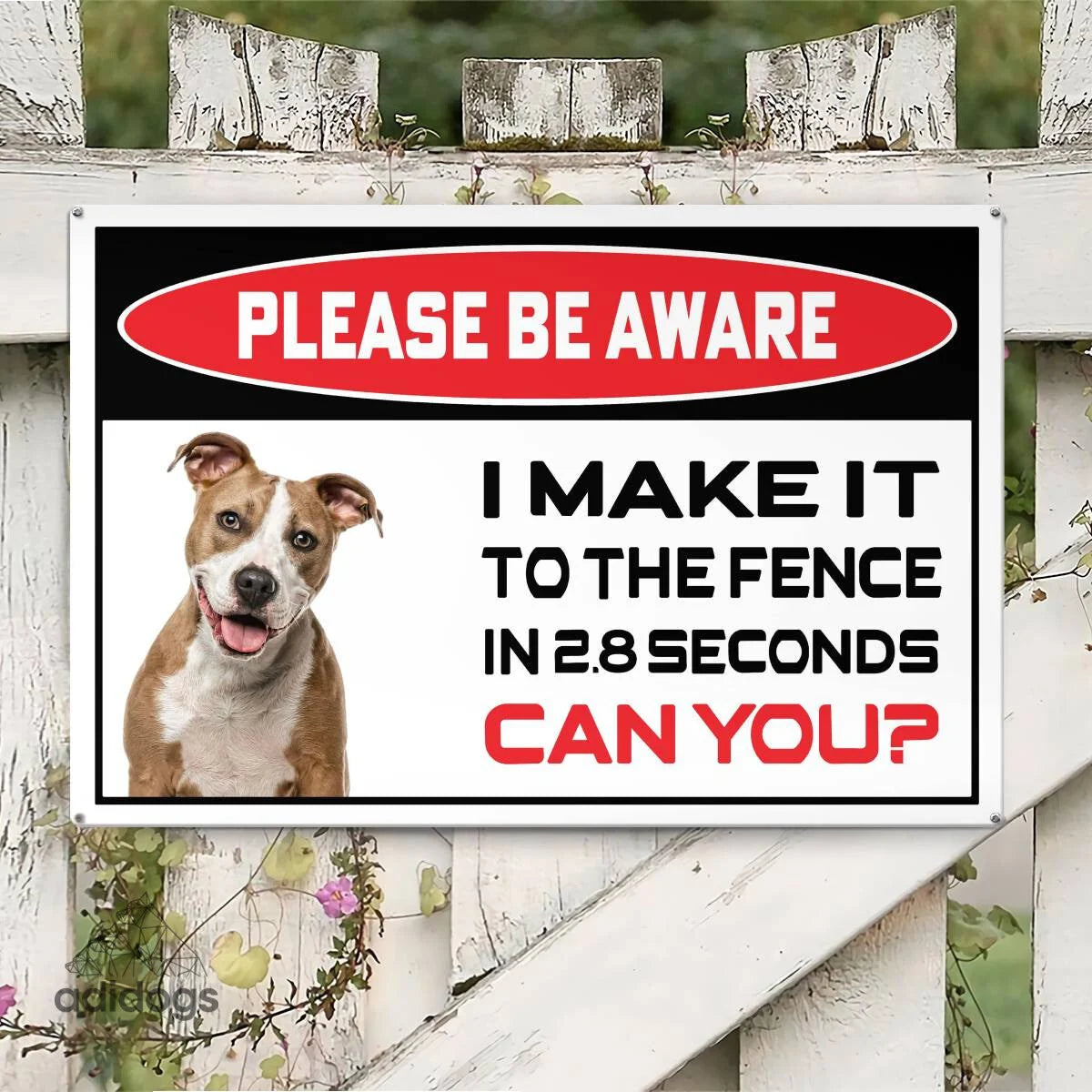 Please Be Aware of Pitbull Sign