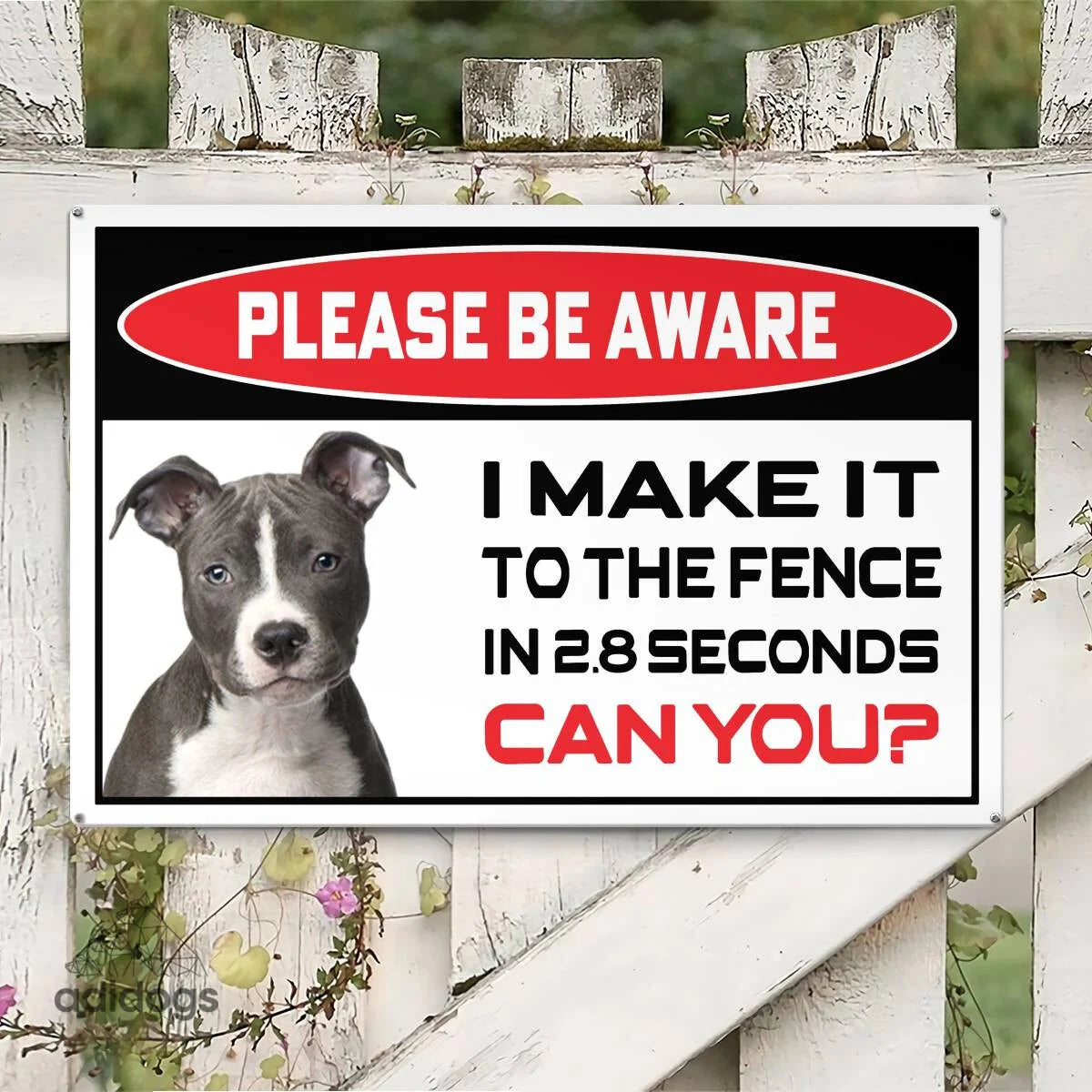 Please Be Aware of Pitbulls Sign