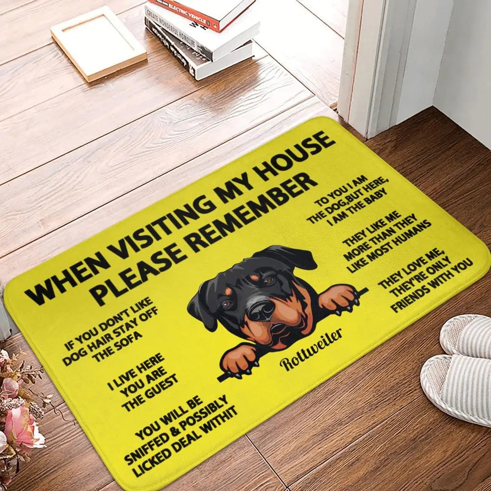 Rottweiler Home Rules Doormat