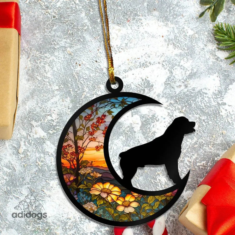 Rottweiler Elegant Floral Ornaments