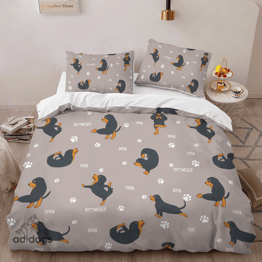 Rottweiler Yoga Bedding Set