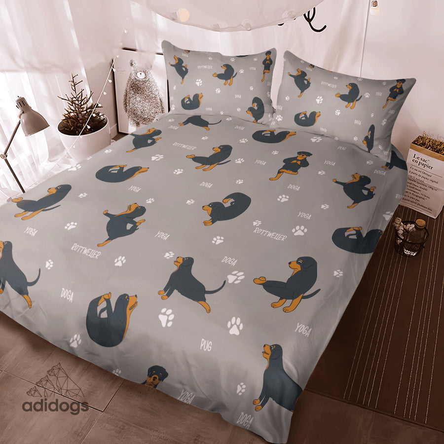 Rottweiler Yoga Bedding Set