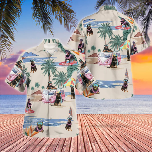 Rottweiler Beach Hawaii Shirts