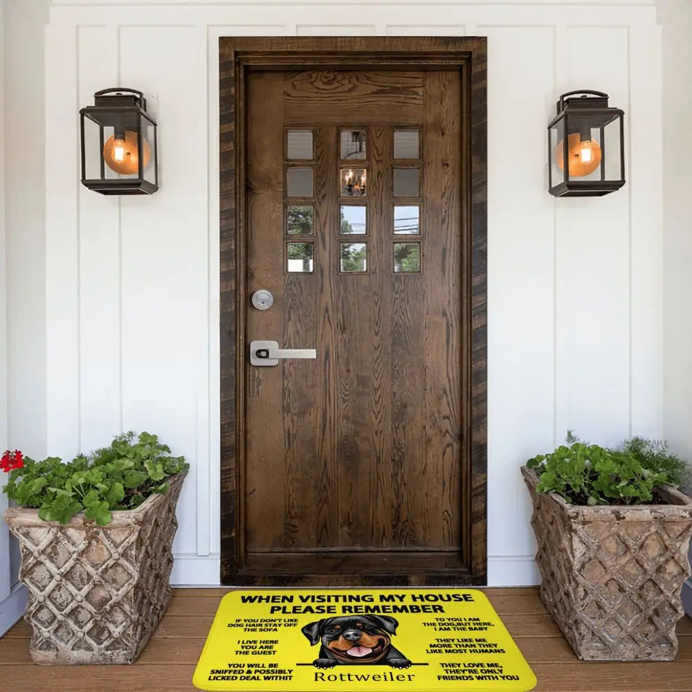 Rottweiler Home Rules Doormat